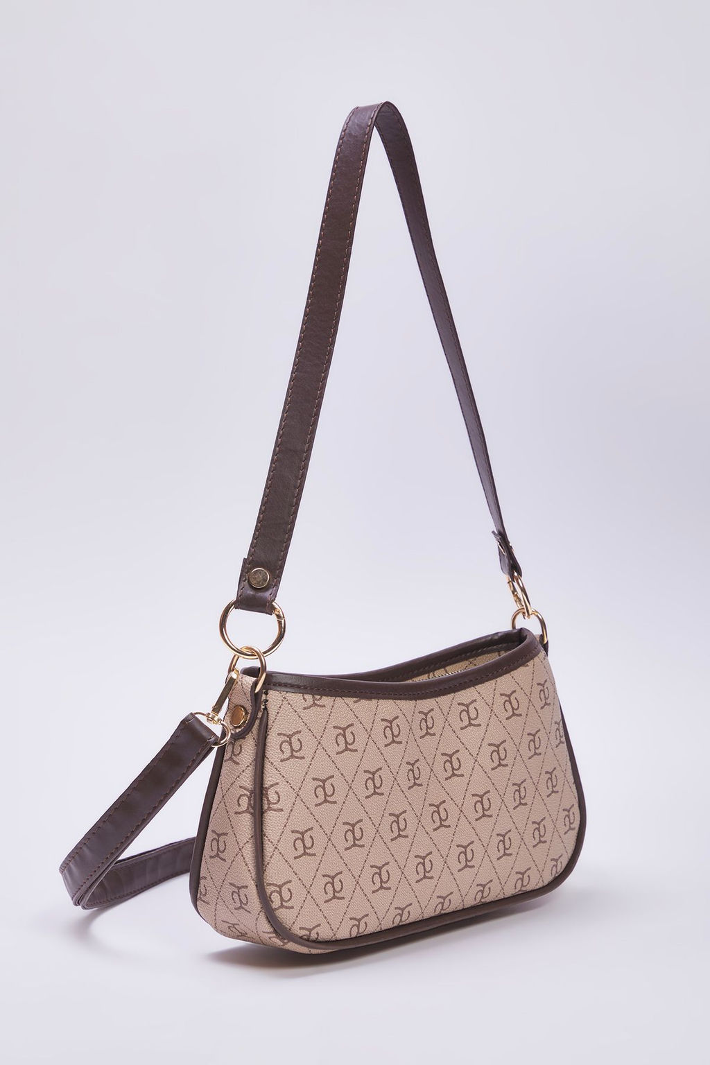 Bej Desenli Ayarlanabilir Ask?l? Kad?n Mini City Omuz Canta TAKSS25OC00057