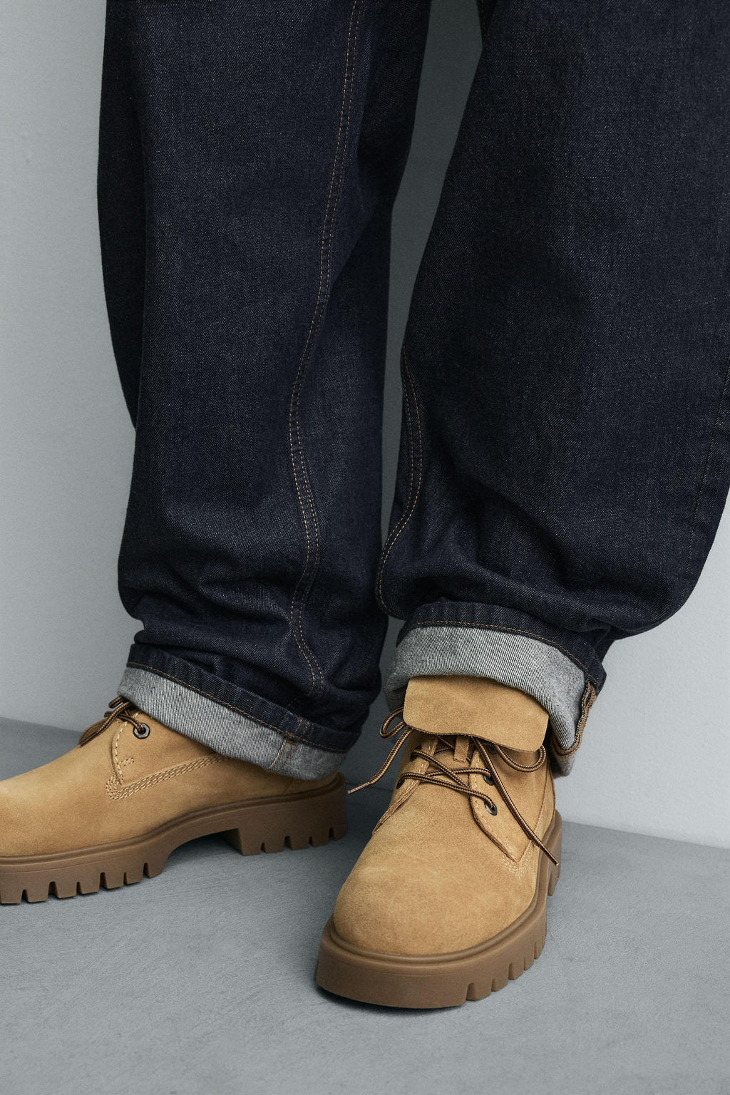 LEATHER CHUNKY BOOTS - Zara фото 4