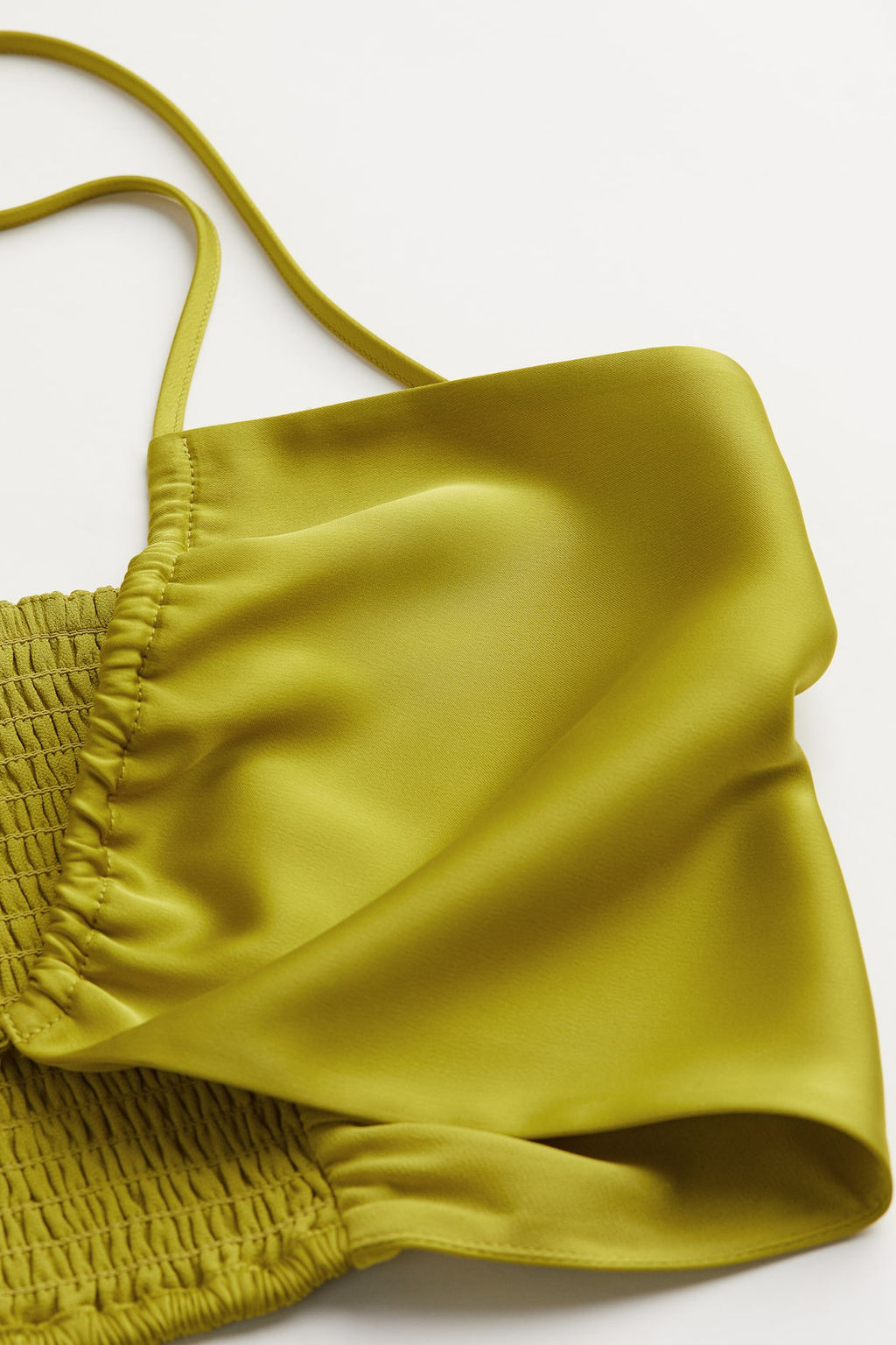 Crop top halter de saten - H&m фото 2