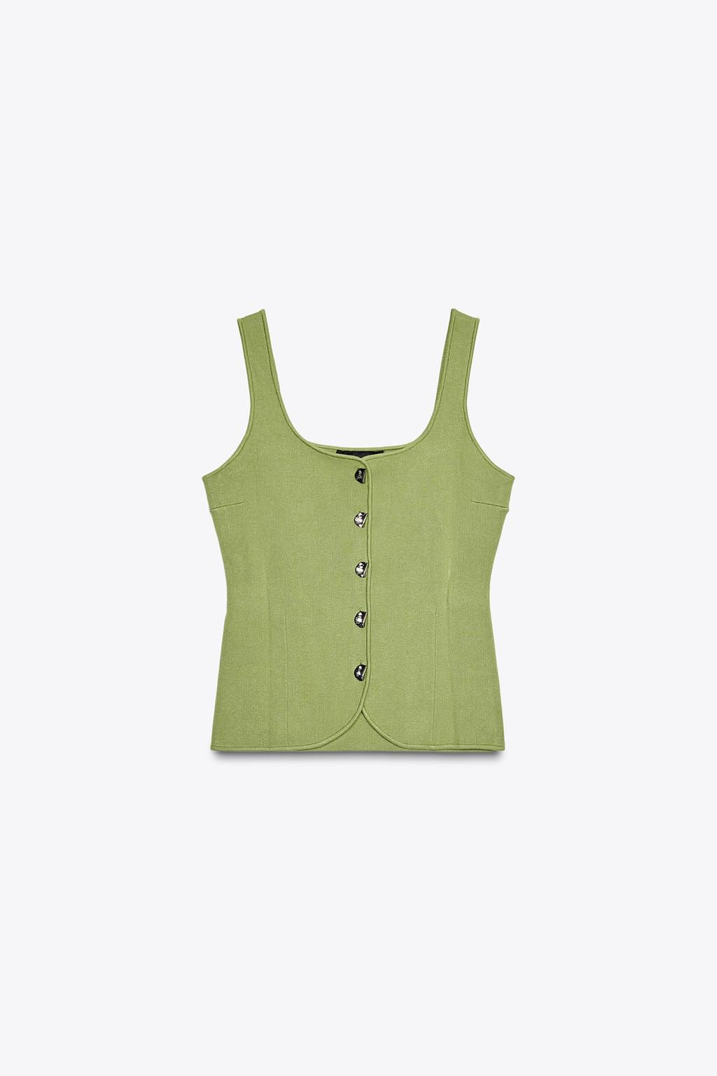 PLAIN KNIT CORSET TOP - Zara фото 6