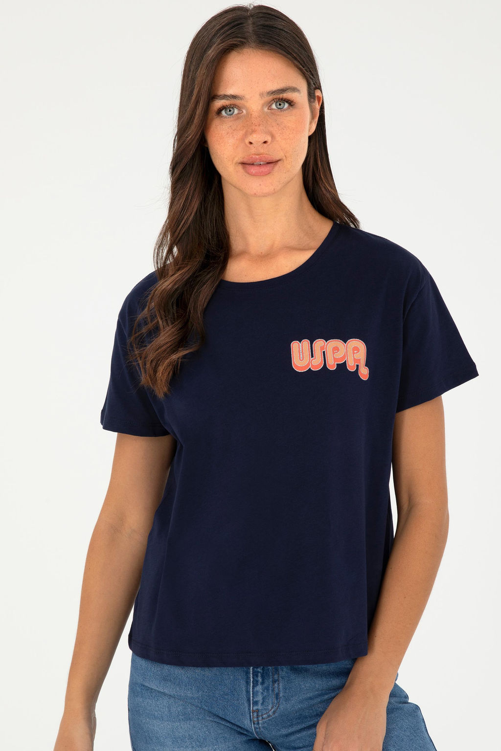Женская темно-синяя футболка - U.s. polo assn фото 10