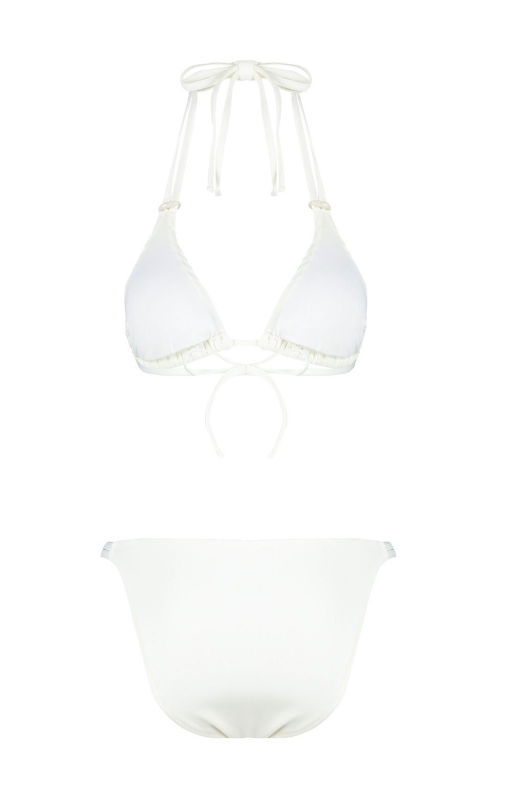 Limited Edition Ekru Ucgen Aksesuarl? High Leg Regular Bikini Tak?m? TBESS24BT00139