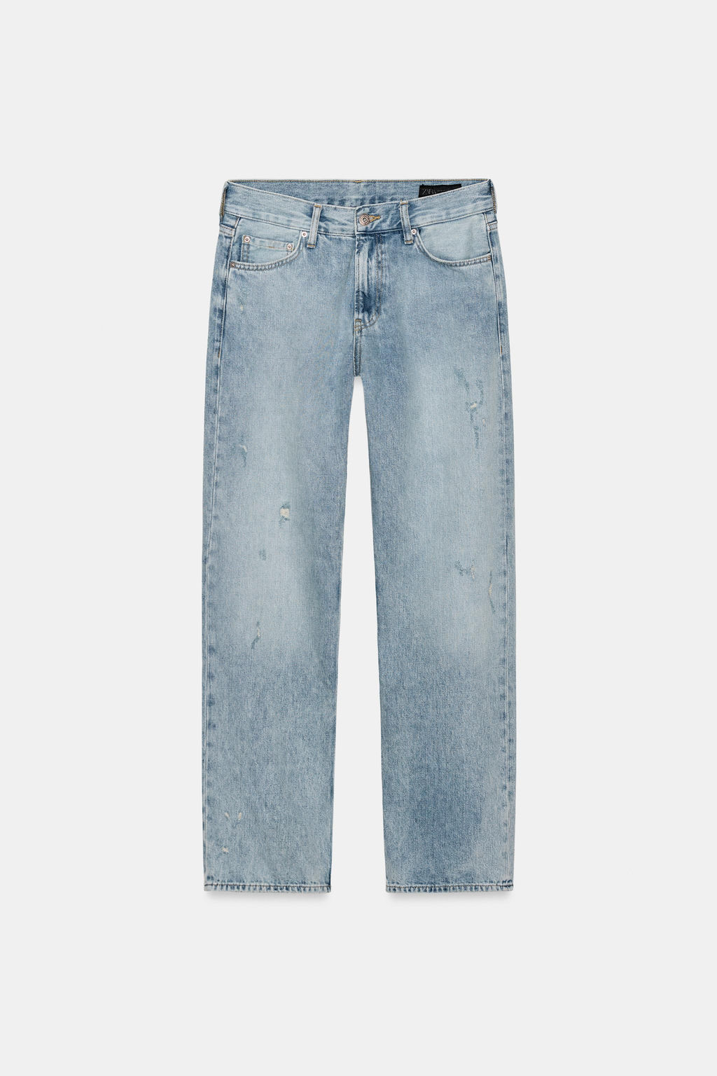 JEANS ZW COLLECTION RELAXED STRAIGHT TIRO BAJO / Azul - Zara фото 9