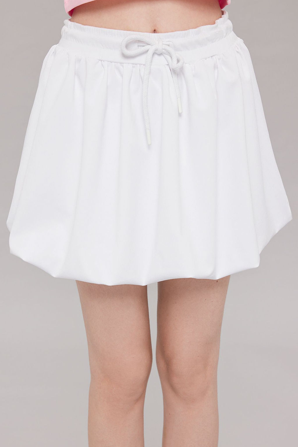 Beyaz Beli Bagc?kl? Balon Esnek Mini Etek TWOSS25ET00066