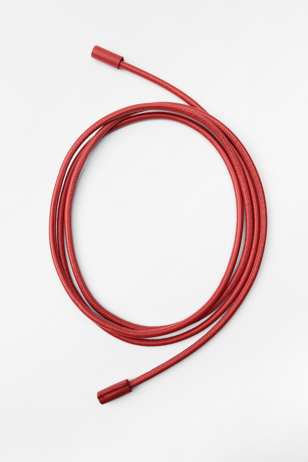 CIRCULAR LEATHER BELT - Zara фото 8