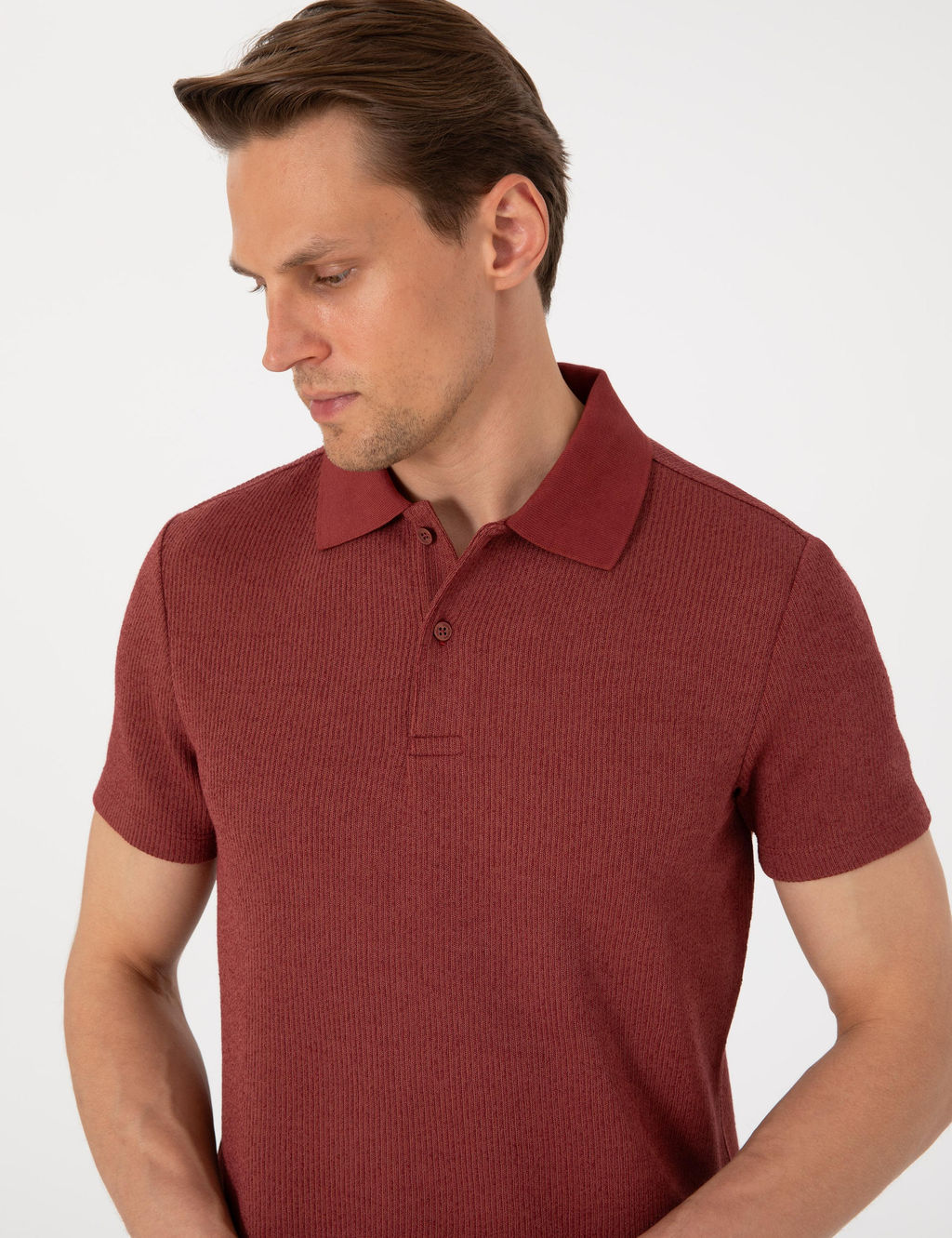 Nar Slim Fit _rme Dokulu Polo Yaka Ti__rt - Pierre cardin фото 2