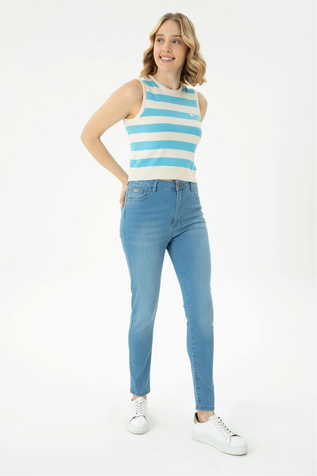 Женские голубые джинсовые брюки - U.s. polo assn фото 10