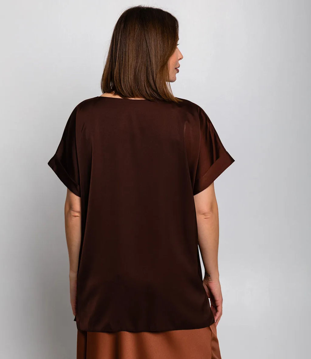 Блуза #ОБШ2830, шоколадный - Dommod фото 3