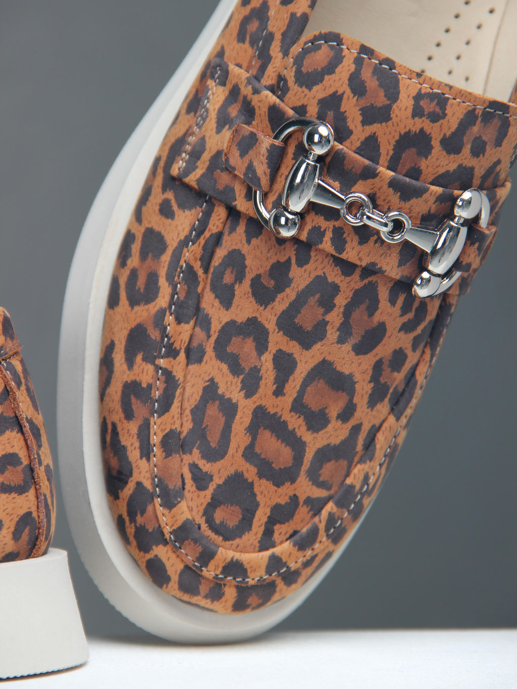 Лоферы туфли 172.1841be.Коричневый леопард