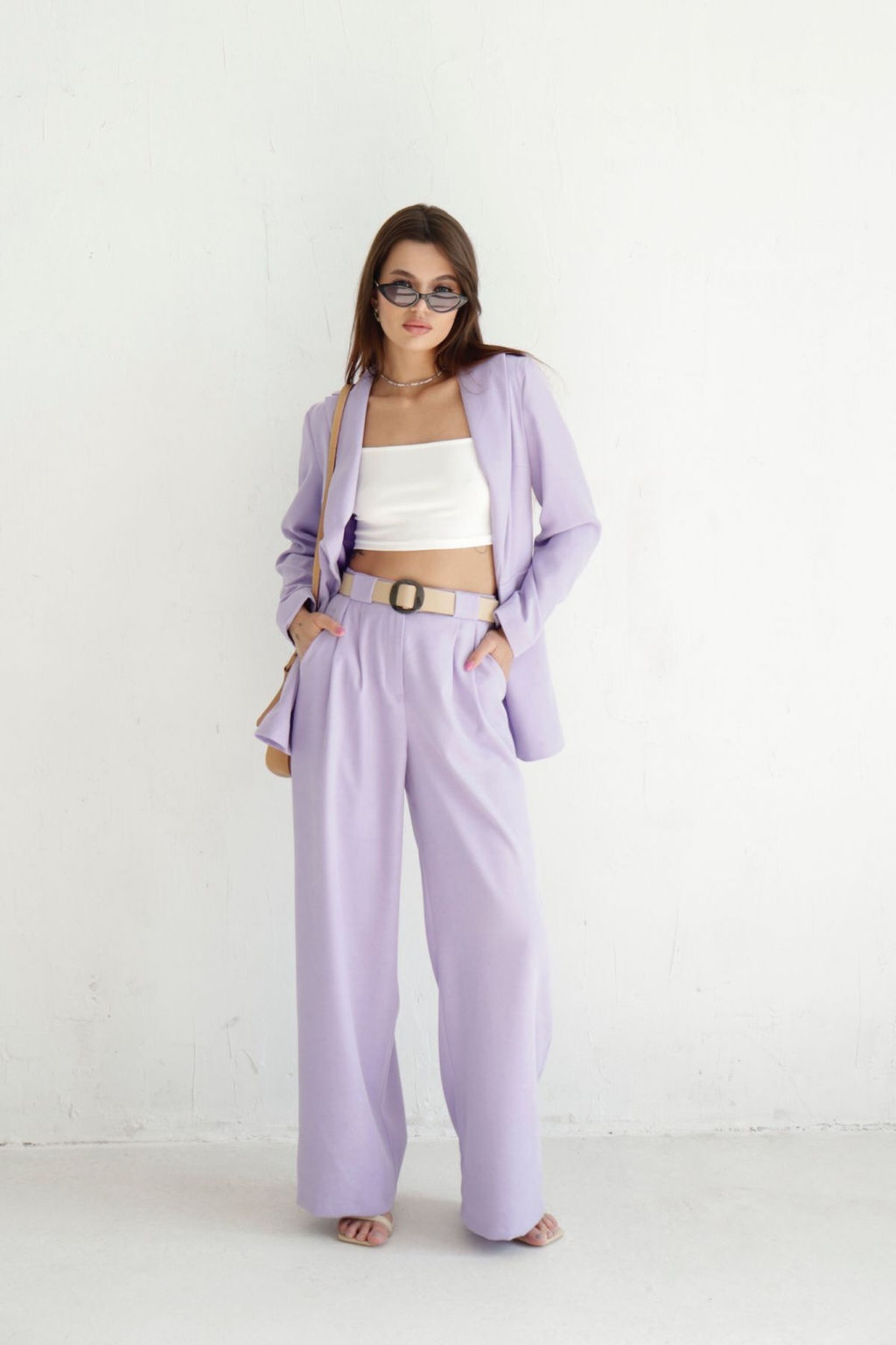 9619 Костюм брючный лавандовый - Martichelli фото 3