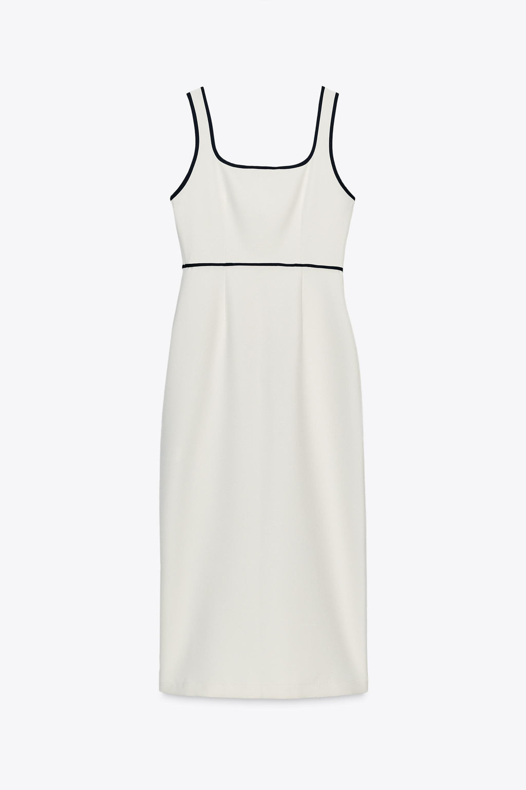 CONTRAST TRIM MIDI DRESS - Zara фото 9