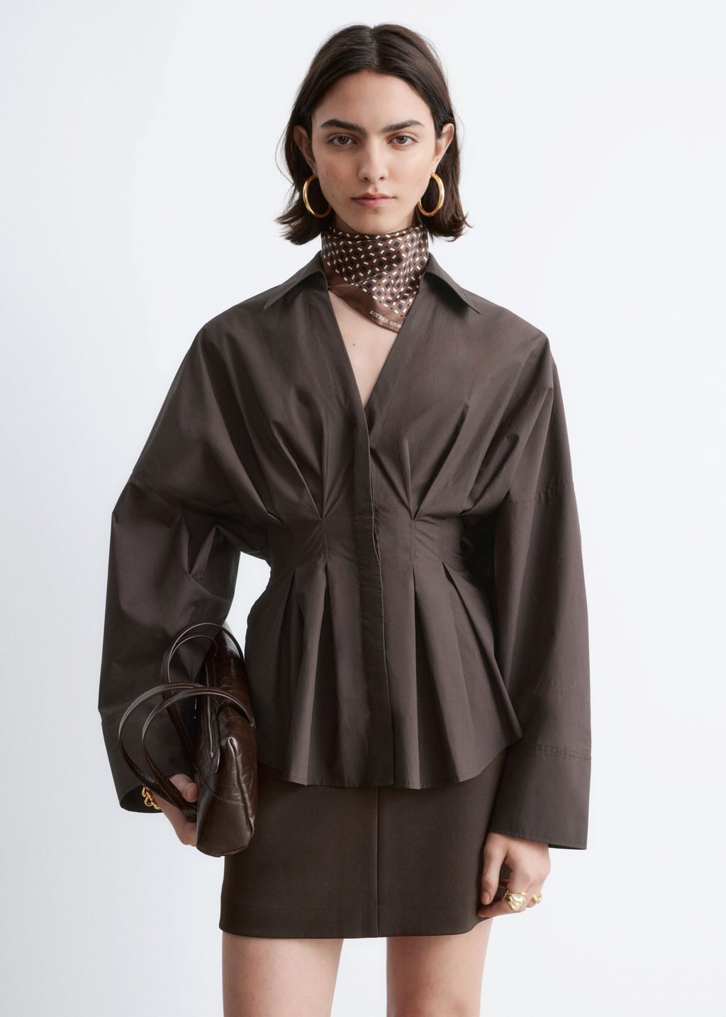 Camisa de algod?n con cintura ajustada - H&m фото 3