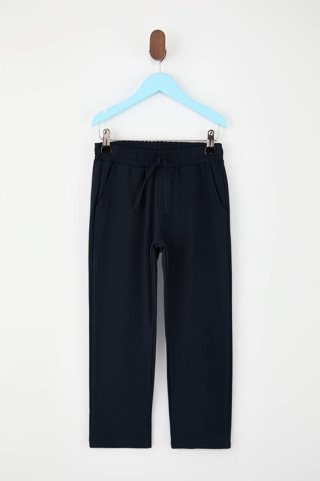 Lacivert Erkek Cocuk Duz Dokuma Pantolon TKDSS26PL00006 - Trendyolmilla фото 3