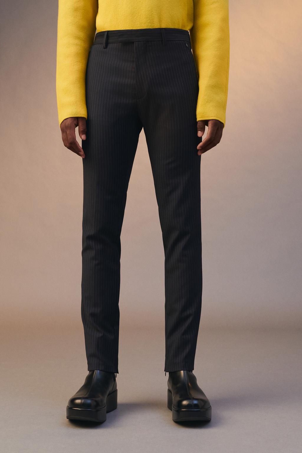 LIMITED EDITION PINSTRIPE SKINNY TROUSERS - Zara фото 3