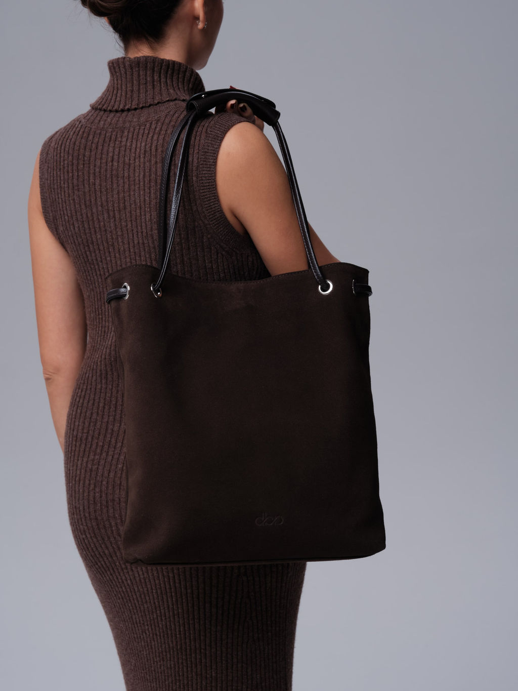 Замшевая сумка Ann DBR 31228 черный каштан  фото 4