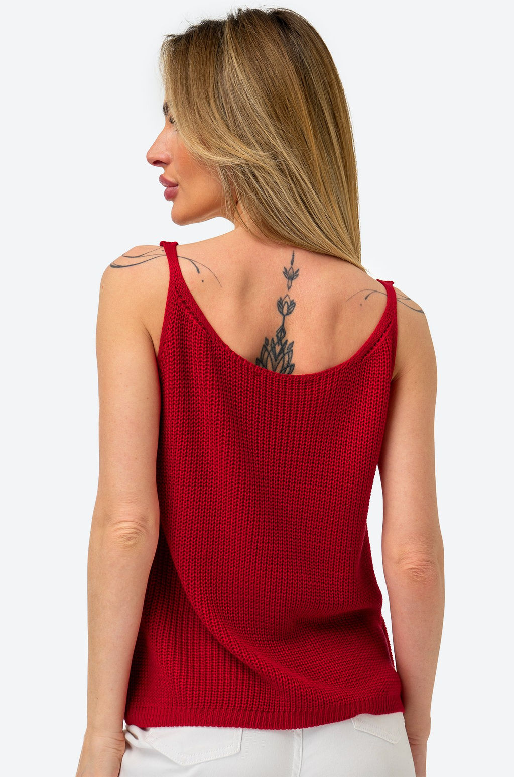 Женский вязаный топ на бретелях Happy Fox  фото 61