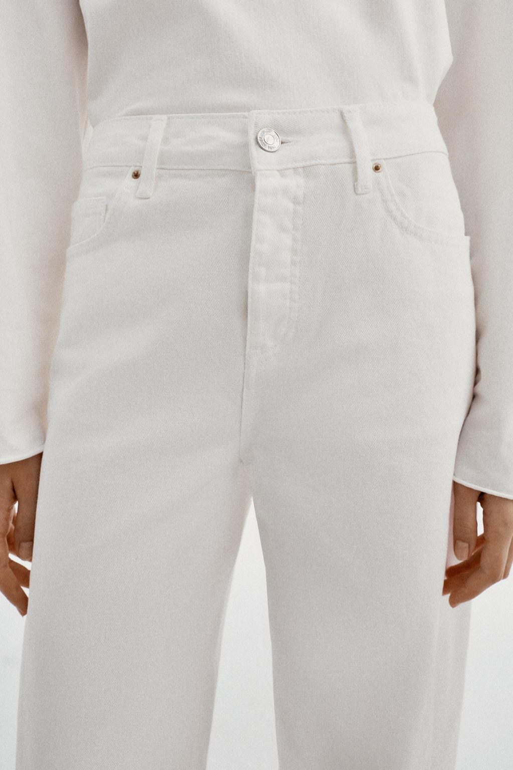 JEANS Z1975 BARREL TIRO ALTO / Blanco - Zara фото 2
