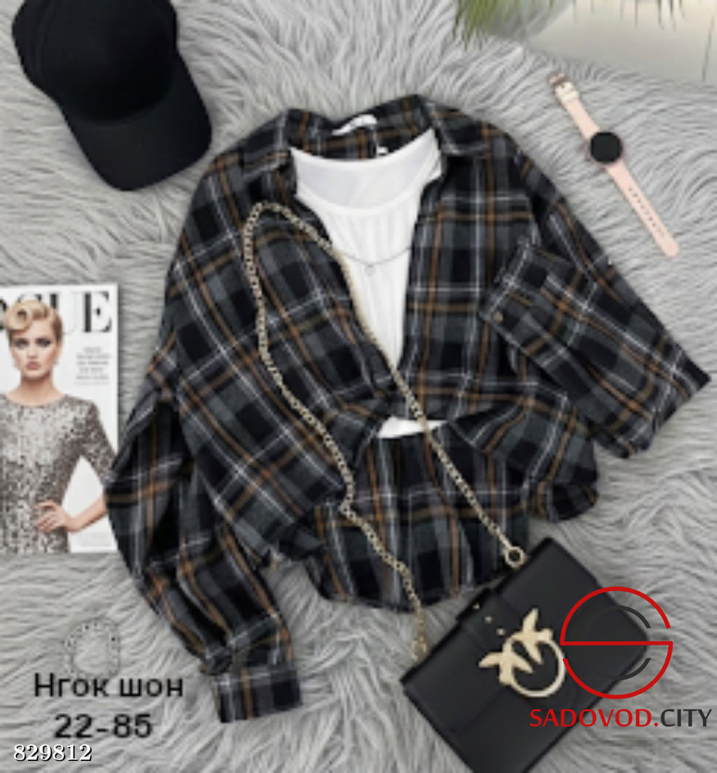 Рубашка женская в клетку