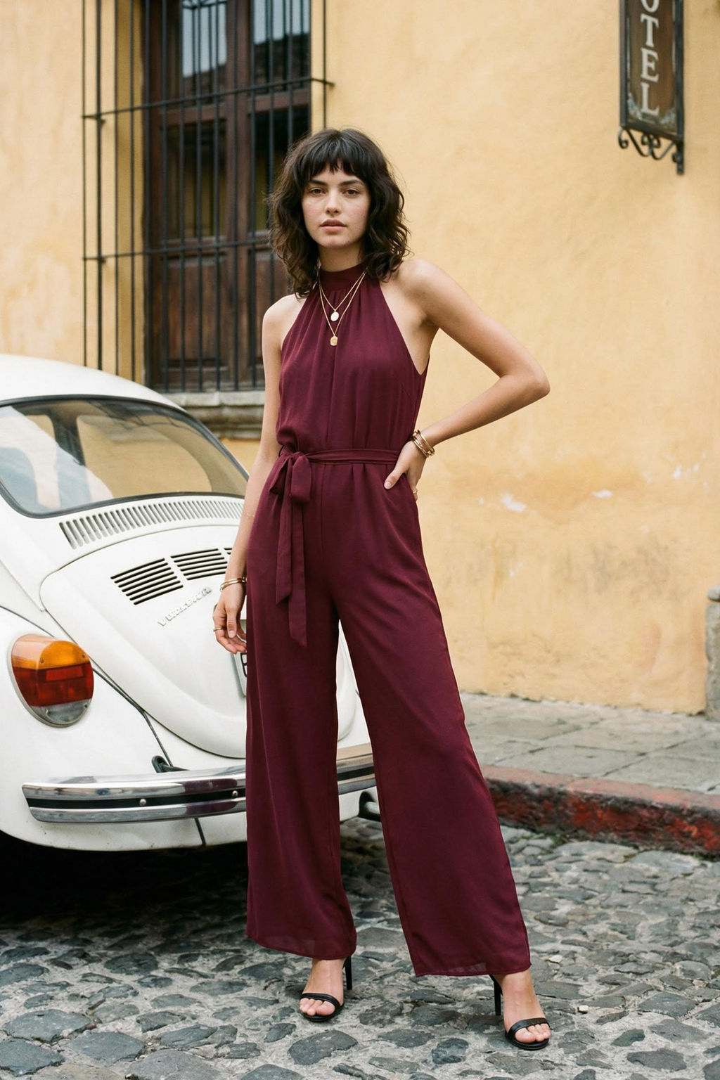 TRENDYOLMILLA Siyah Kusakl? Maxi Sifon Astarl? Dokuma Tulum TWOSS23TU00093 фото 23