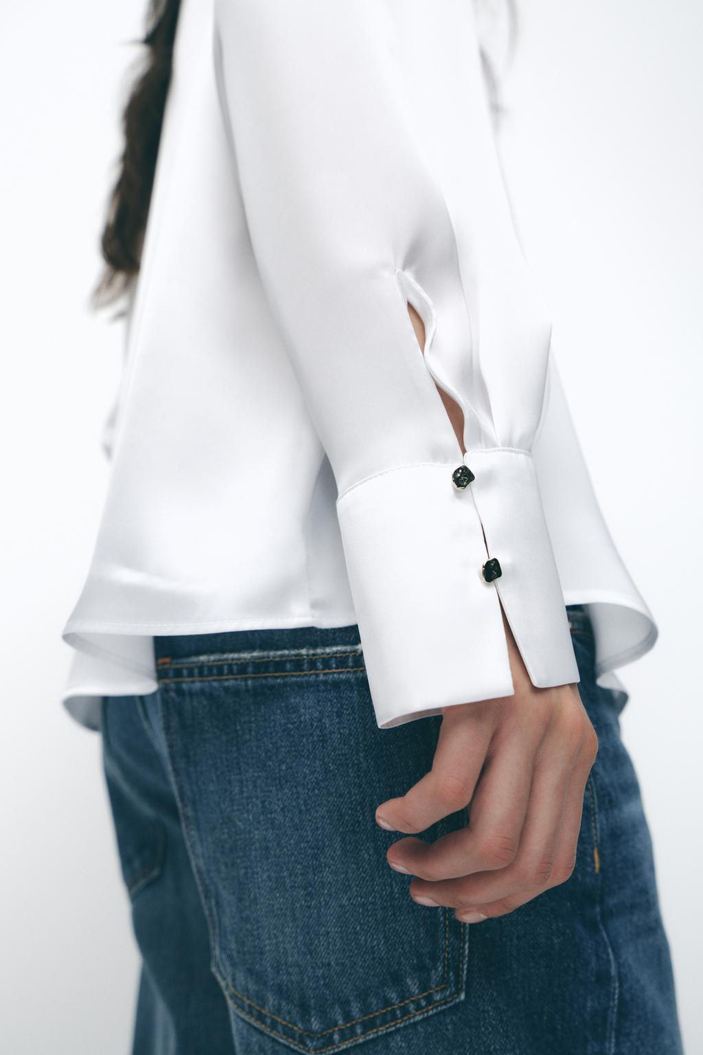 SATIN SHIRT - Zara фото 13