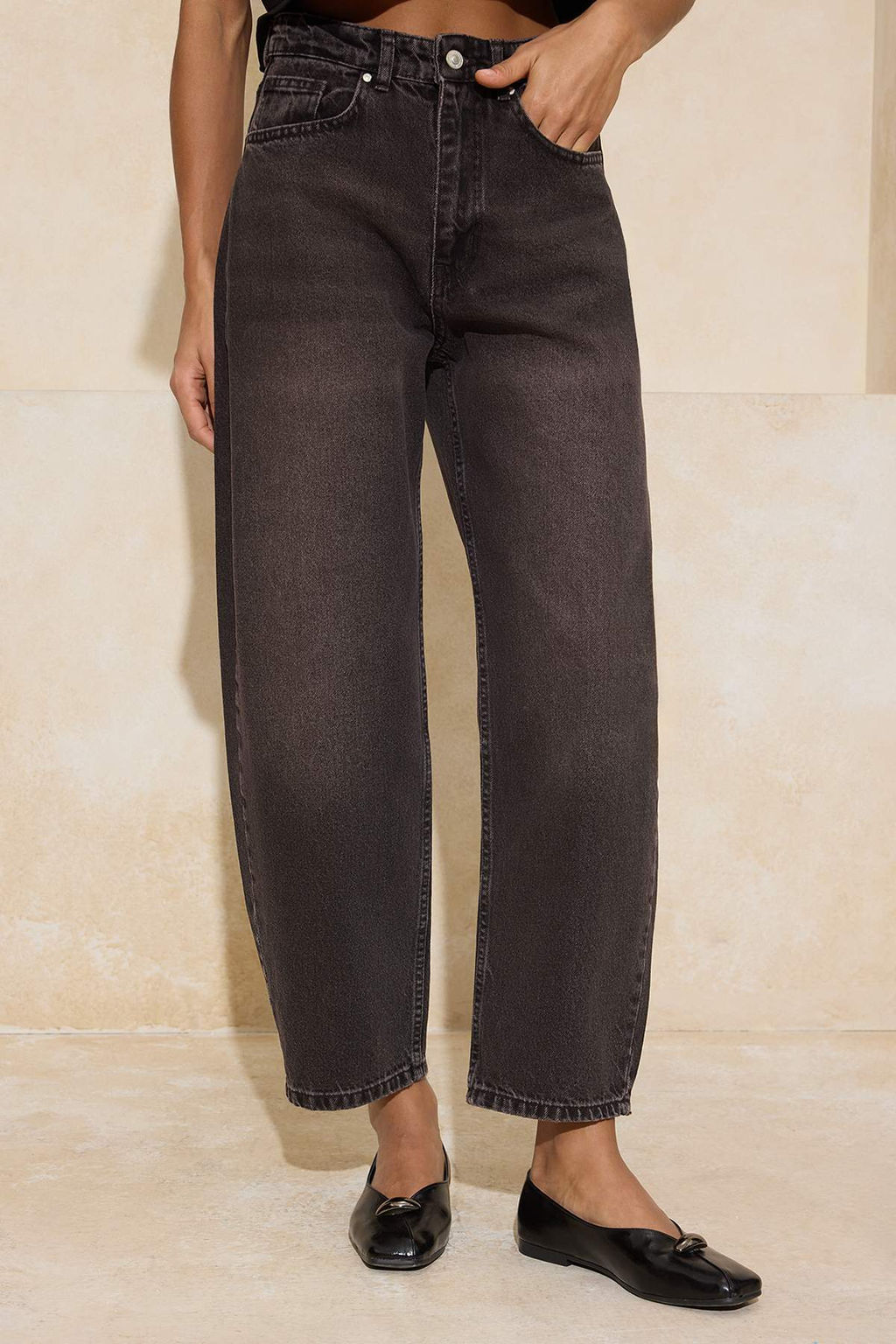 Kahverengi Vintage Y?kama Yuksek Bel Baggy Jeans TWOSS26JE00016 - Trendyolmilla фото 5
