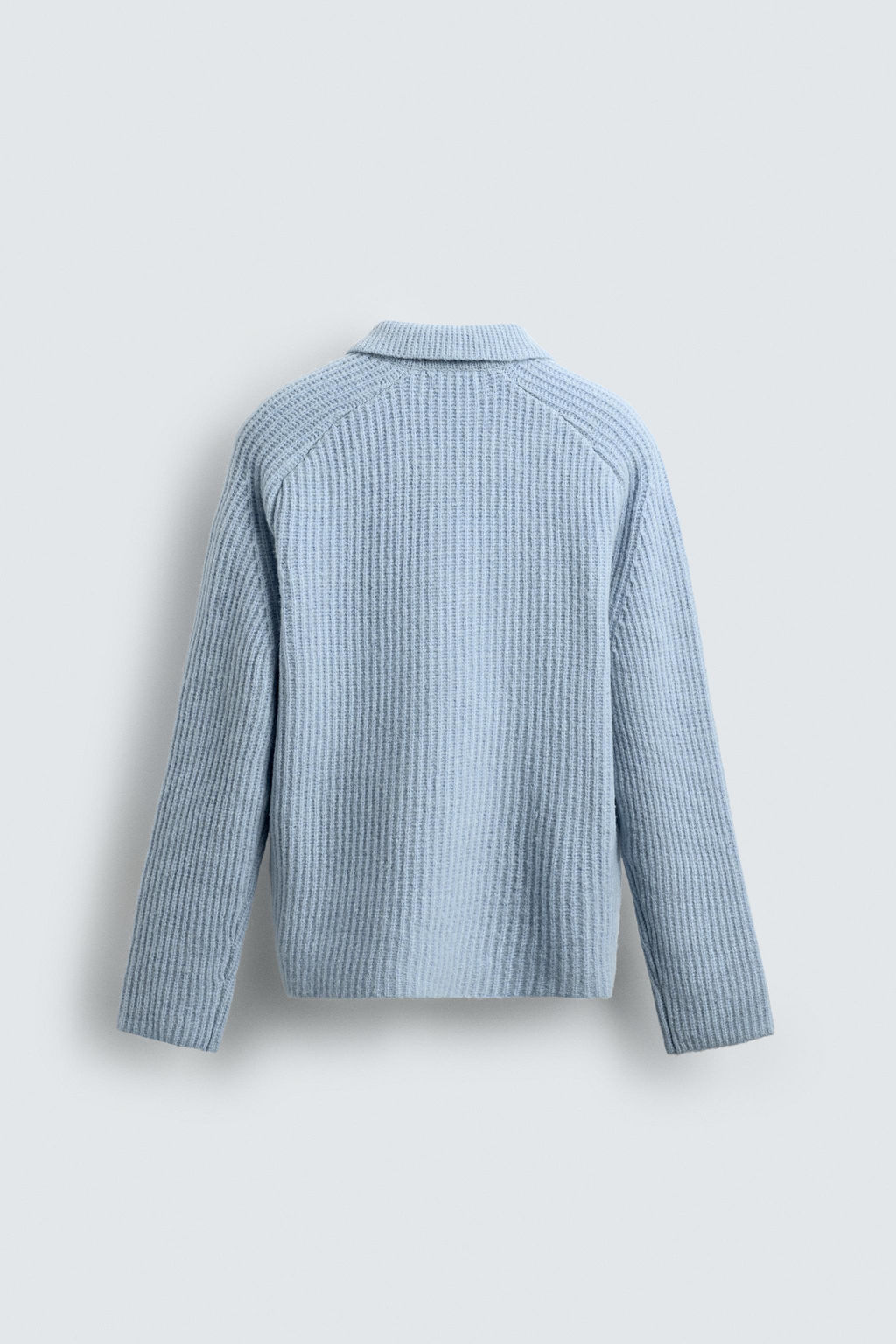 PURL KNIT WOOL BLEND POLO SHIRT - Zara фото 7