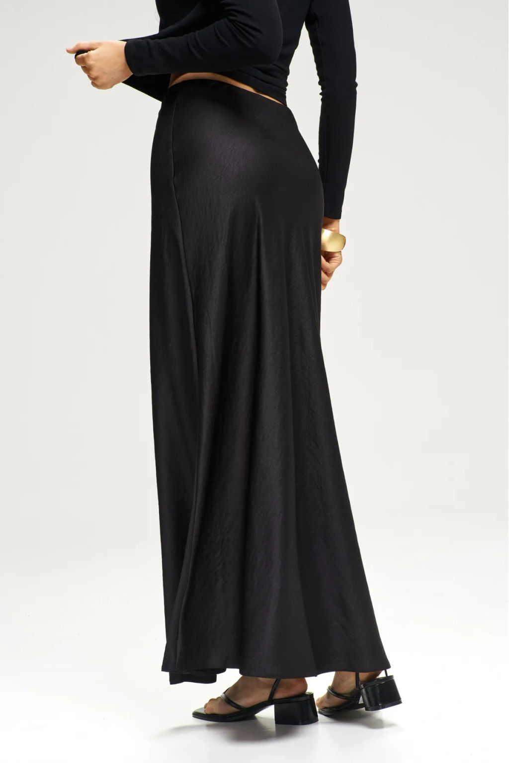 Юбка-годе атласная Black