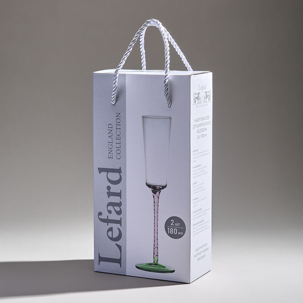 НАБОР БОКАЛОВ ДЛЯ ШАМПАНСКОГО ИЗ 2-Х ШТУК BLOSSOM 180 МЛ - Lefard фото 2