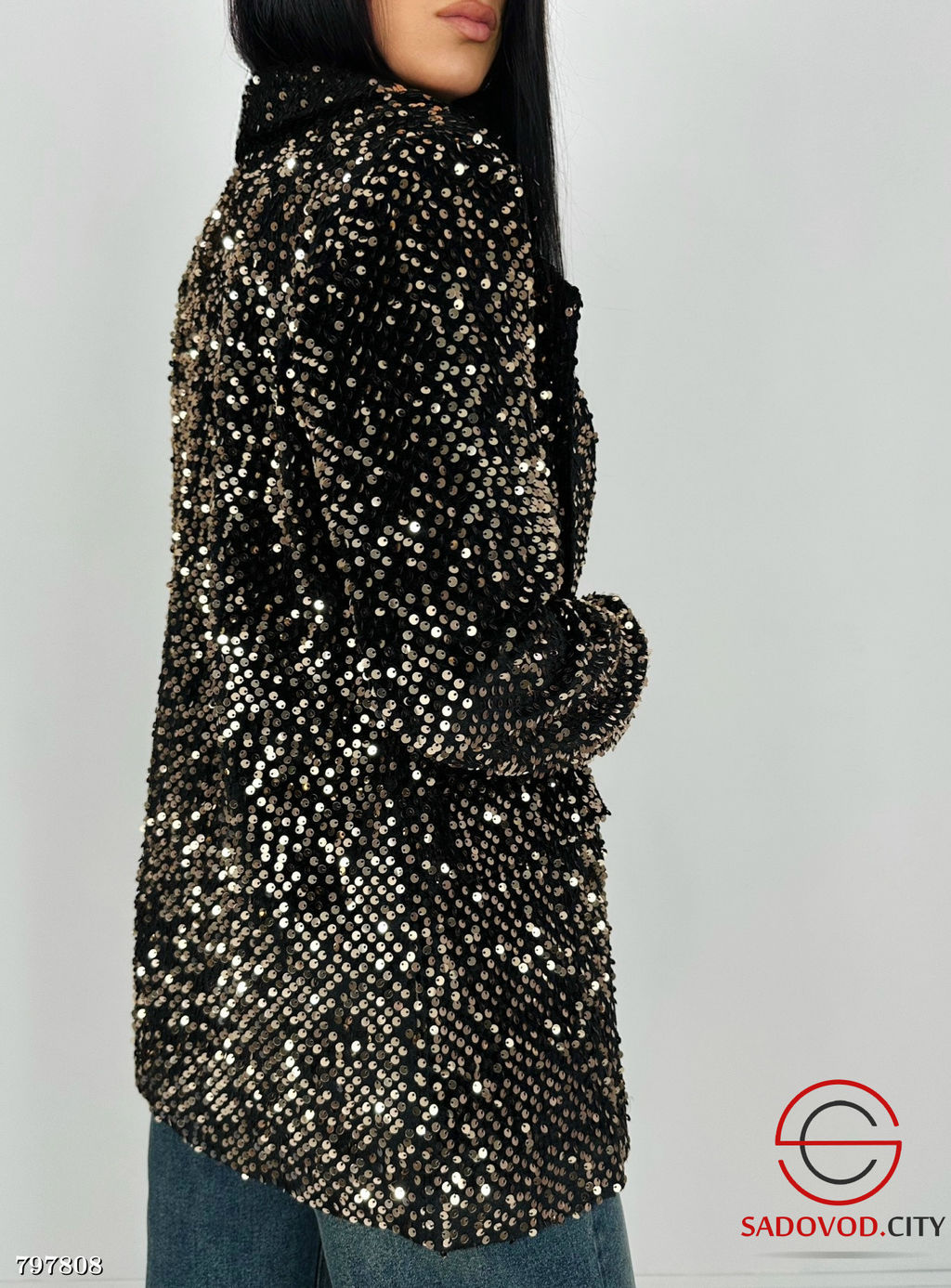 пиджак женский в паетках - Bruno фото 4