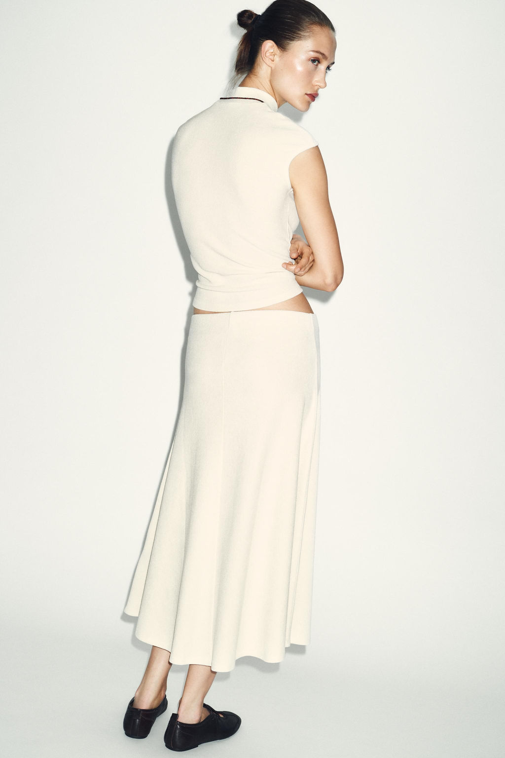 TOP SOFT CUELLO ALTO / Blanco roto - Zara фото 5