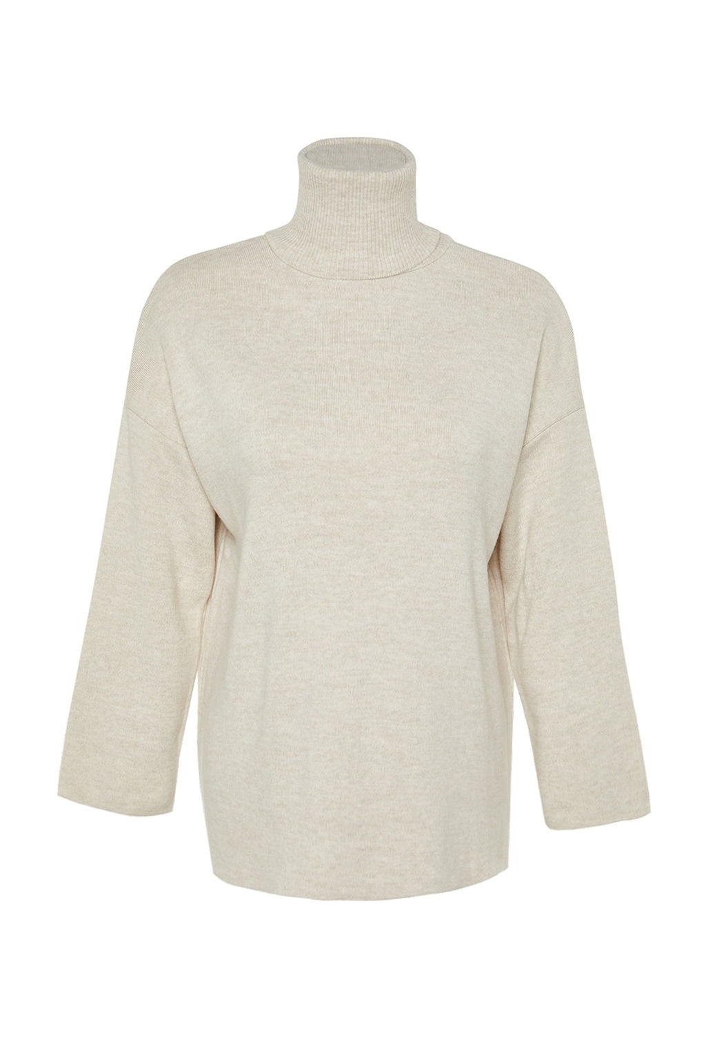 Ekru Genis Kal?p Basic Triko Kazak TWOAW23KZ00206 - Trendyolmilla фото 16