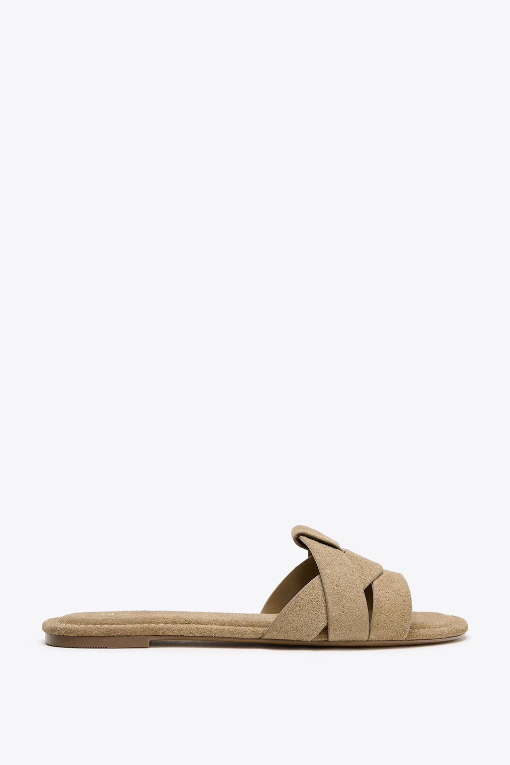 CROSSOVER SPLIT SUEDE FLAT SANDALS - Zara фото 9