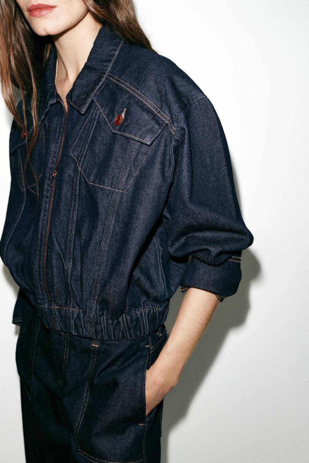 Z1975 DENIM BOMBER JACKET - Zara фото 18