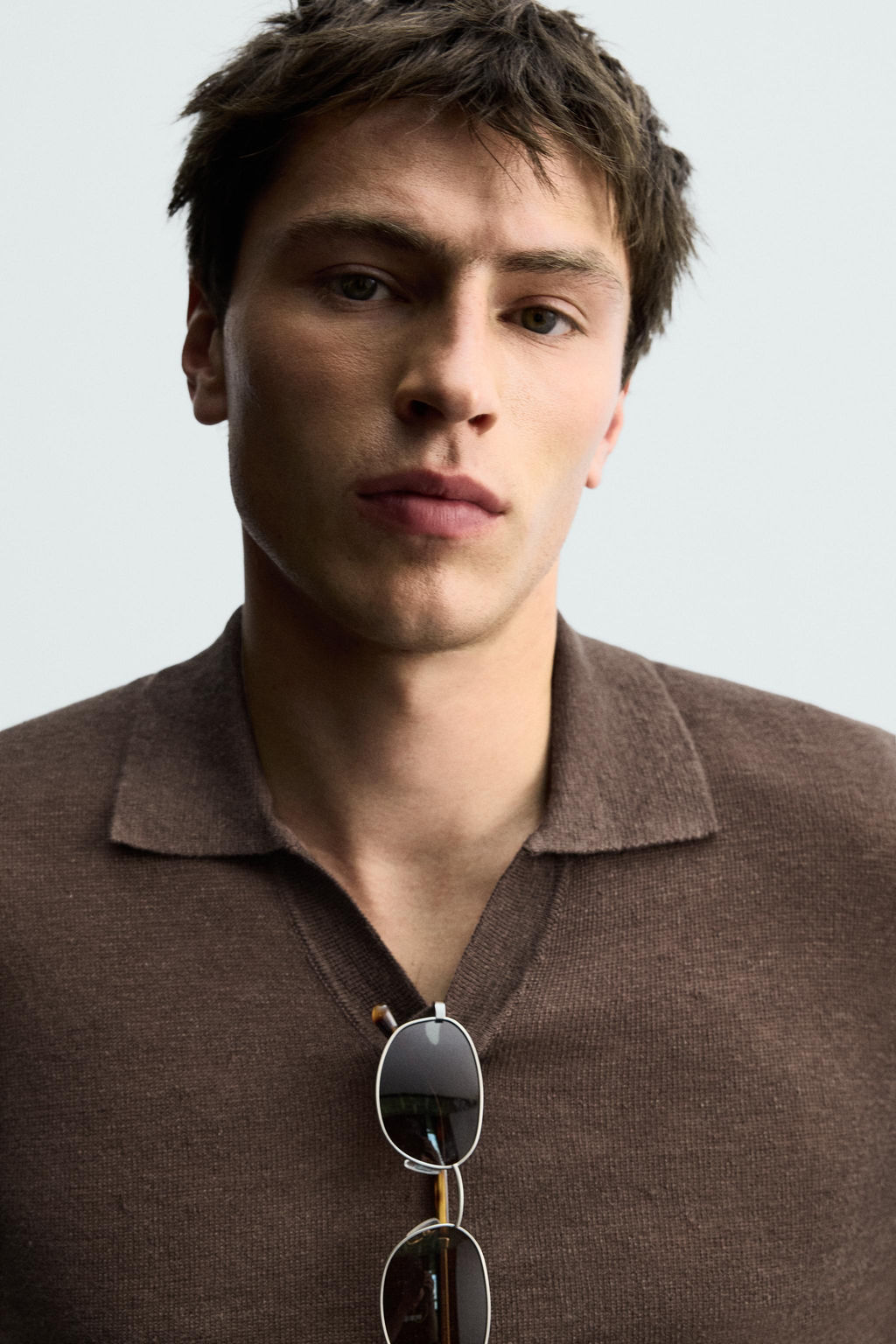 POLO PUNTO REGULAR FIT 100% LINO / Marr?n - Zara фото 7