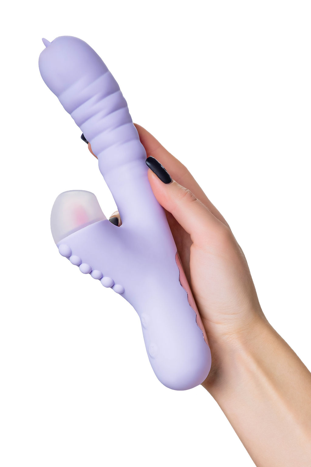 Вибратор с функцией Up&Down JOS SPINNY, силикон, фиолетовый, 23 см  фото 8