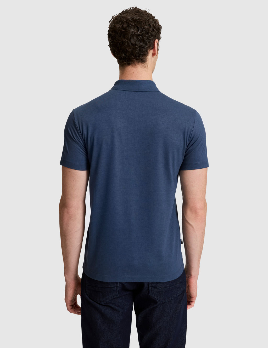 Lacivert Slim Fit D__meli Polo Yaka Ti__rt