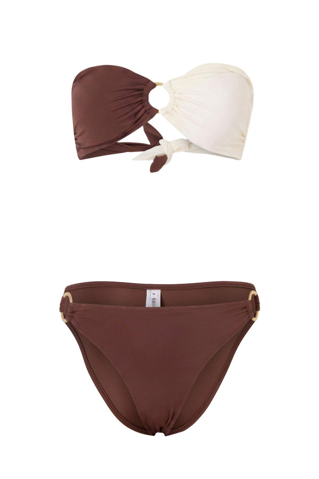Renk Bloklu Straplez Kapl_ Aksesuarl_ Normal Bel Regular Bikini Tak_m_ TBESS26BT00220 - Trendyolmilla фото 6