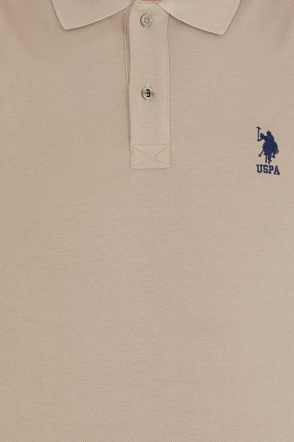 Мужская футболка цвета хаки с воротником поло Basic - U.s. polo assn фото 20