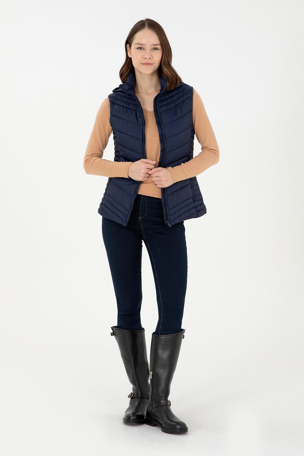 Женский темно-синий жилет - U.s. polo assn фото 4