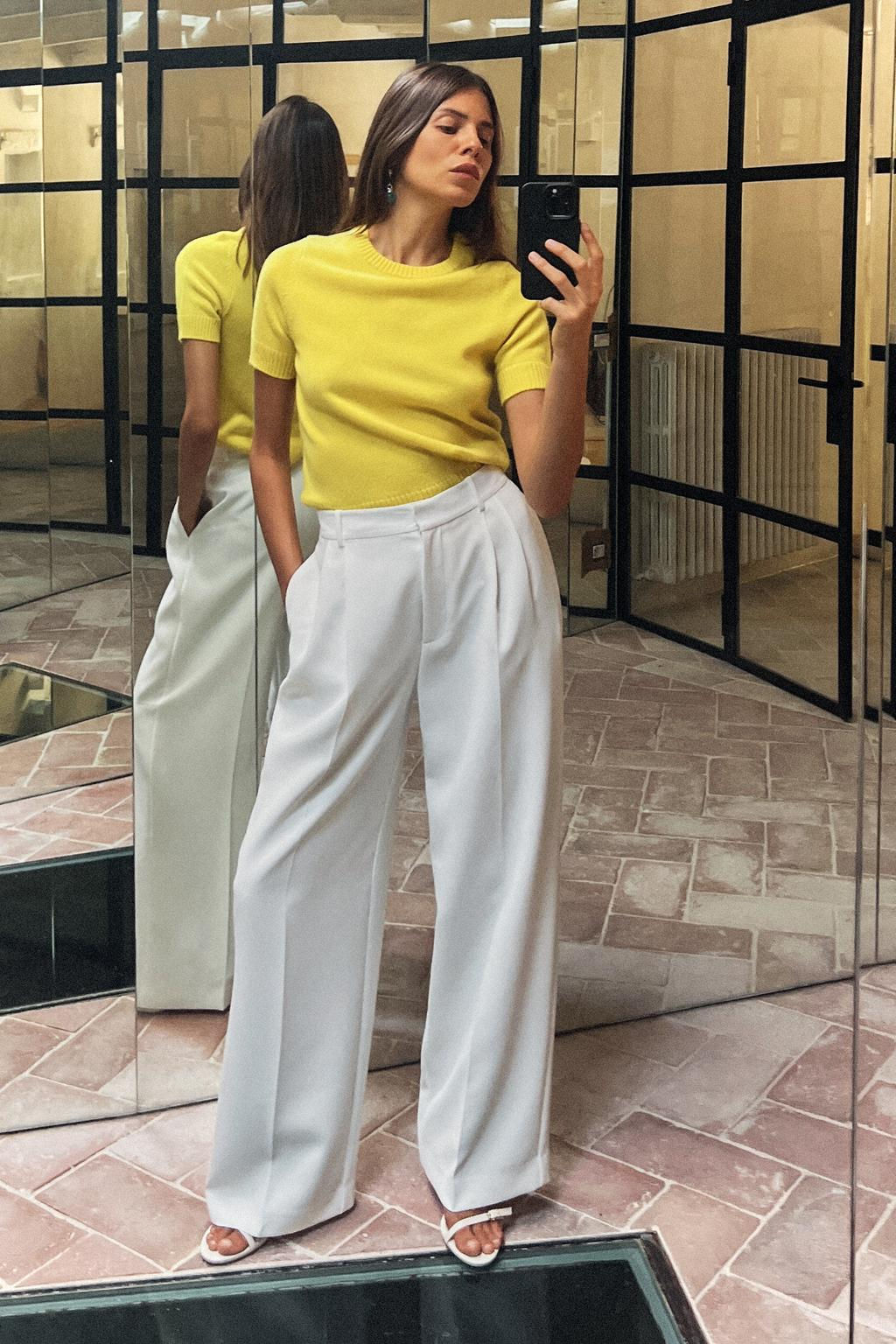 BASIC 100% WOOL SHORT SLEEVE TOP - Zara фото 9