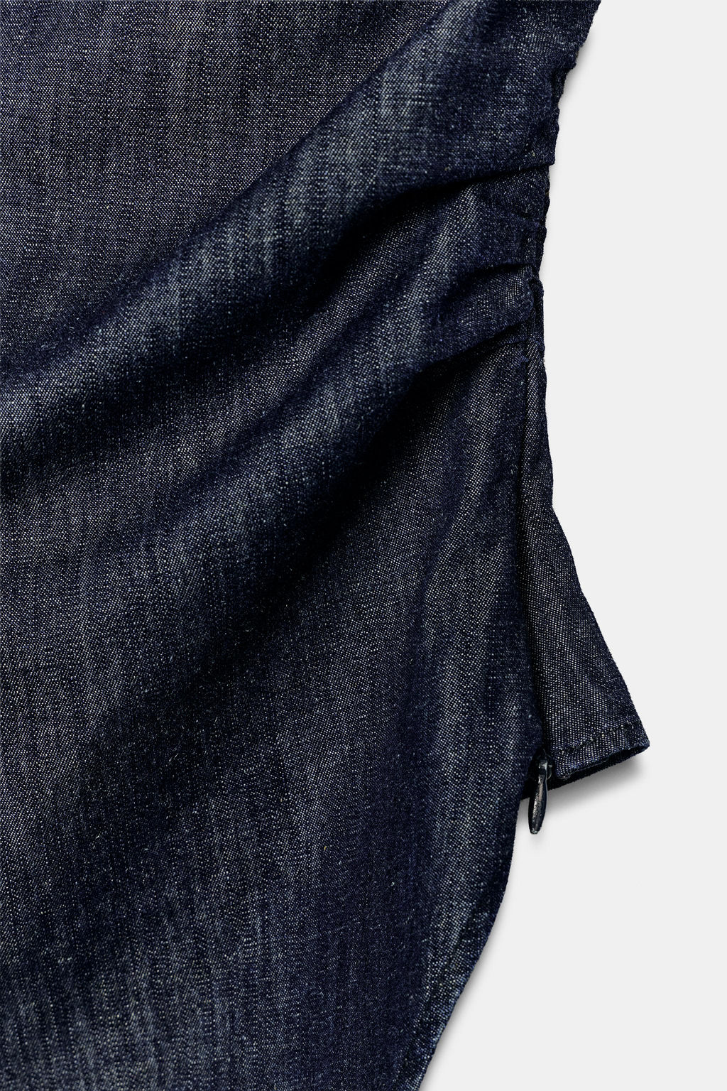 TOP ASIM?TRICO HOMBRERA CON LINO / ?ndigo