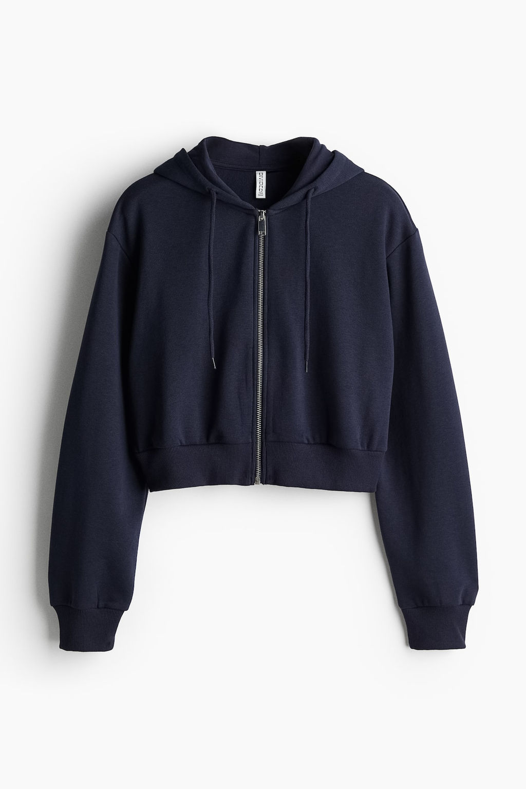 Chaqueta sudadera cropped con capucha y cremallera - H&m фото 6