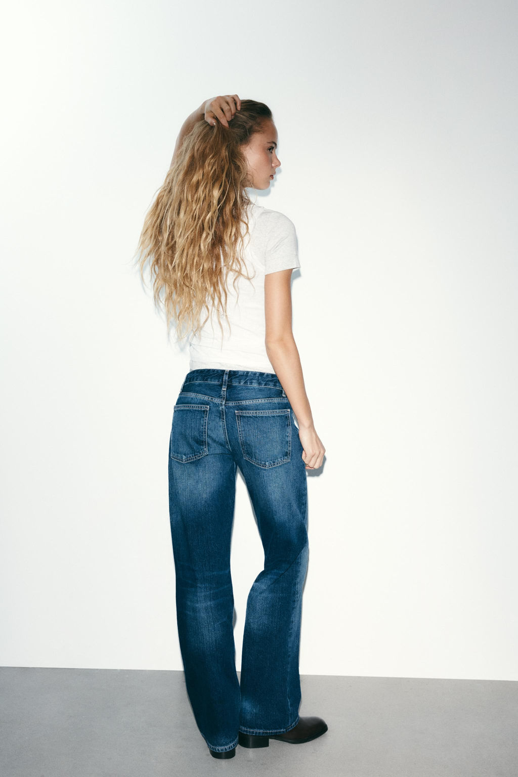 TRF WIDE-LEG LOW-RISE JEANS - Zara фото 5