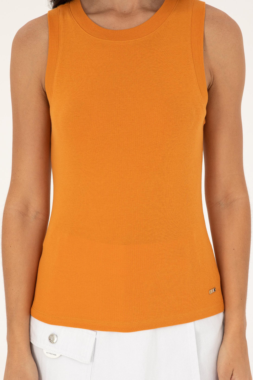 Футболка U. S. Polo Assn женская без рукавов с круглым вырезом в виде плитки - U.s. polo assn фото 13