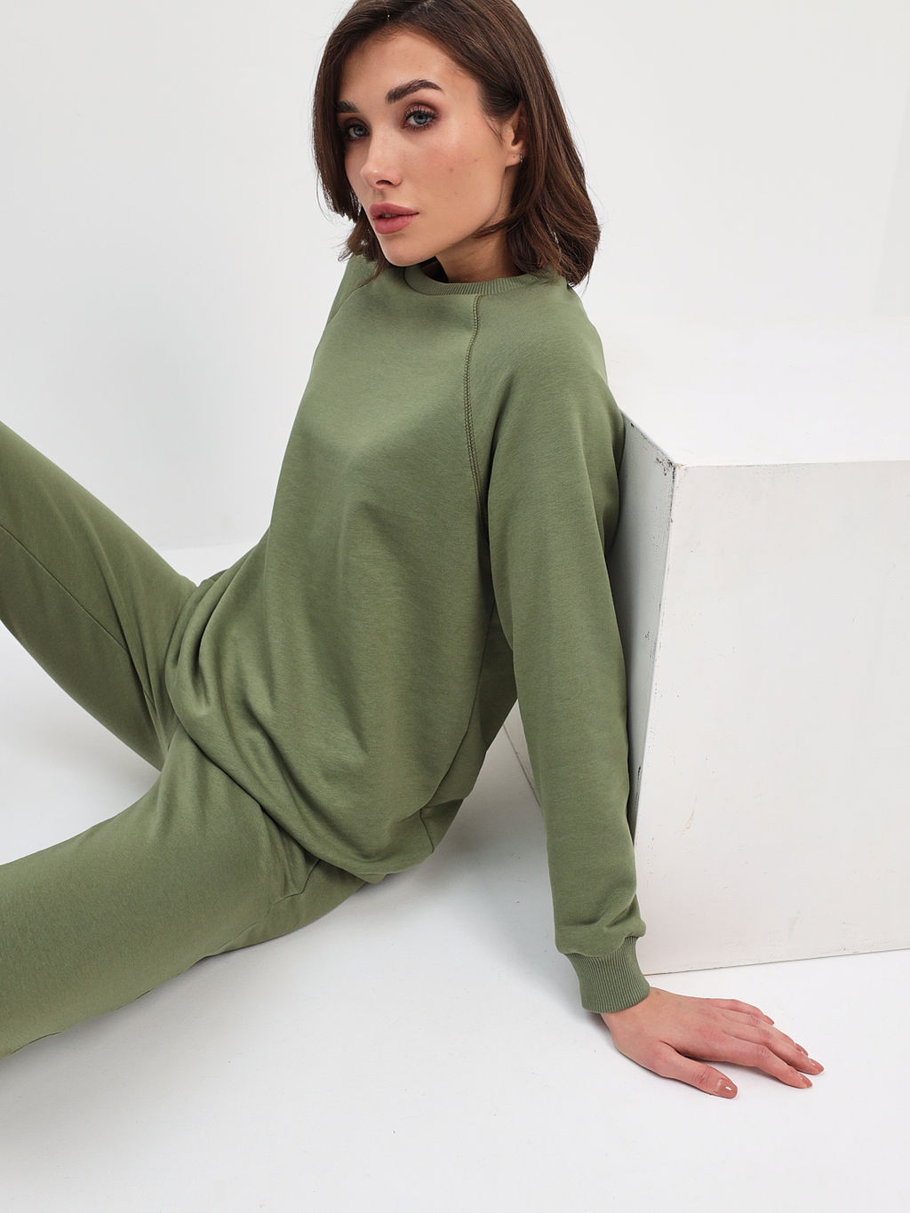 Свитшот женский KATHARINA KROSS KK-SK-008K-оливковый фото 7