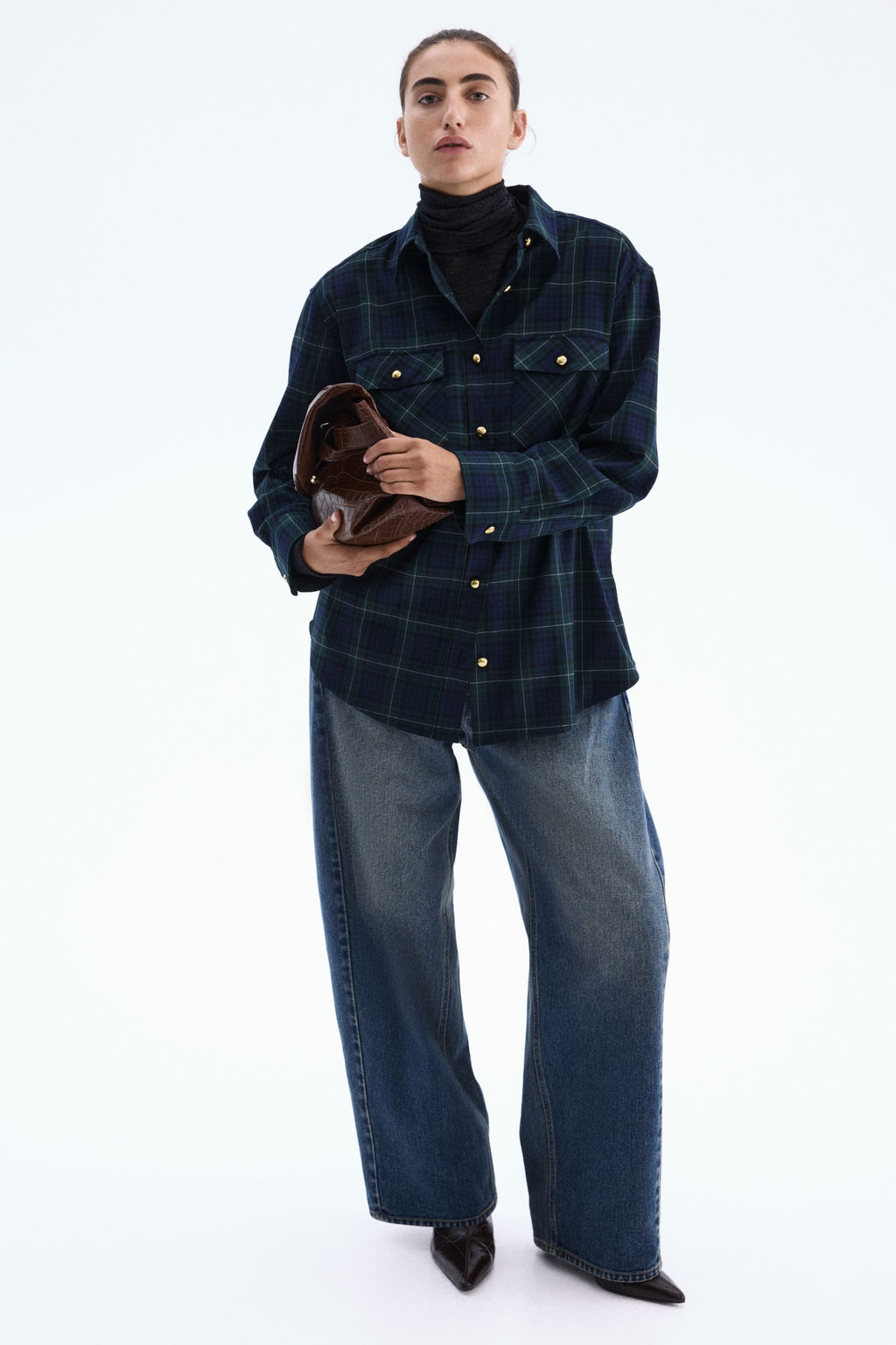 Camisa oversize de franela - H&m фото 2