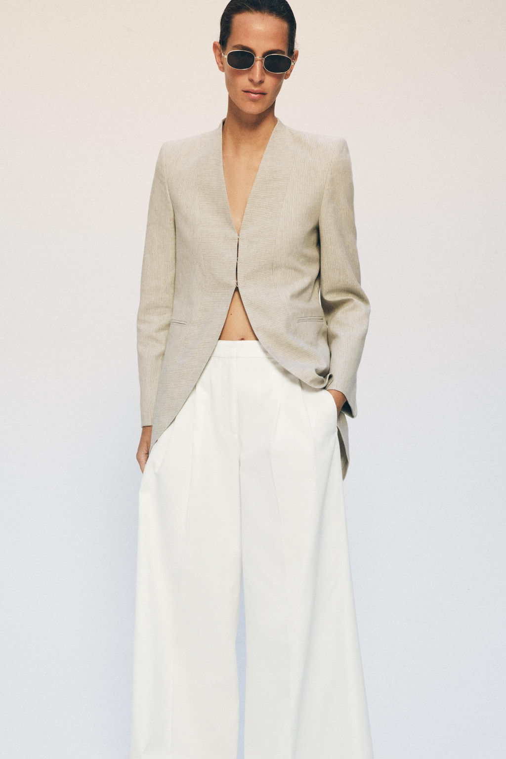 BLAZER LARGA RAYAS ZW COLLECTION / Arena / Vigor? - Zara фото 2