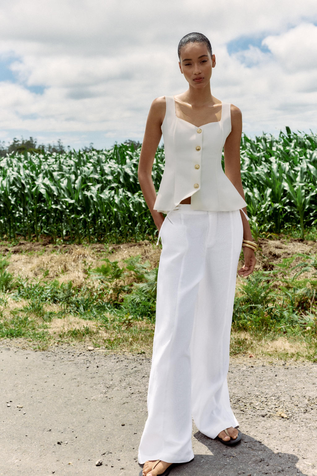 STRETCH PEPLUM WAISTCOAT TOP - Zara фото 3