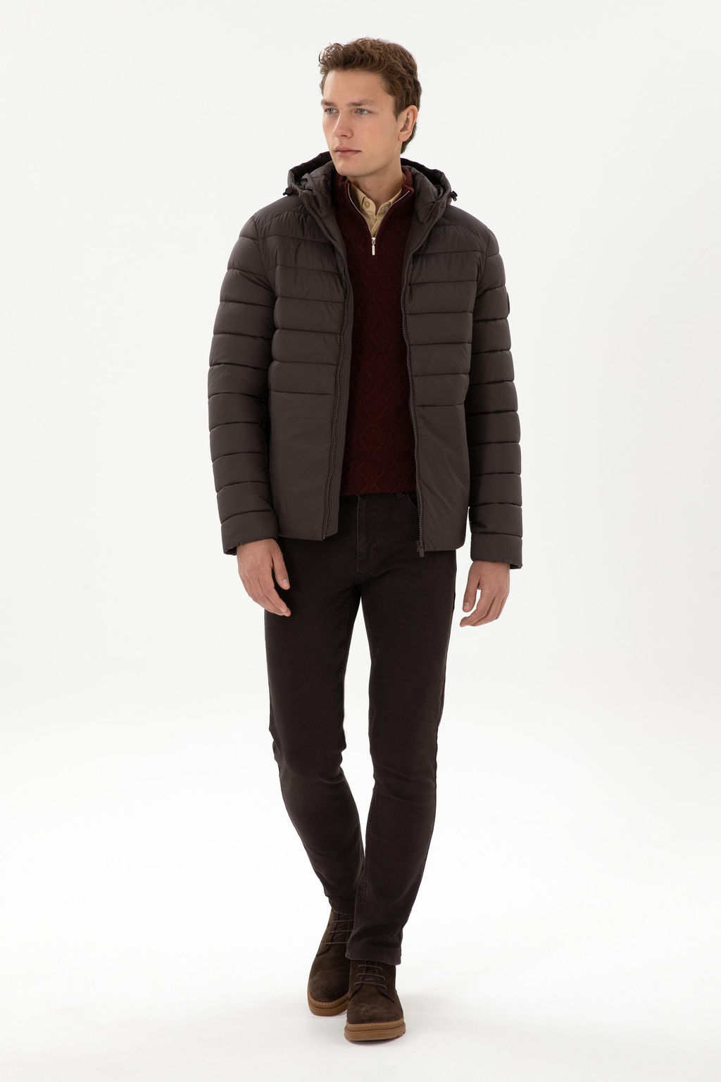 Erkek Koyu Kahverengi Mont - U.s. polo assn фото 4