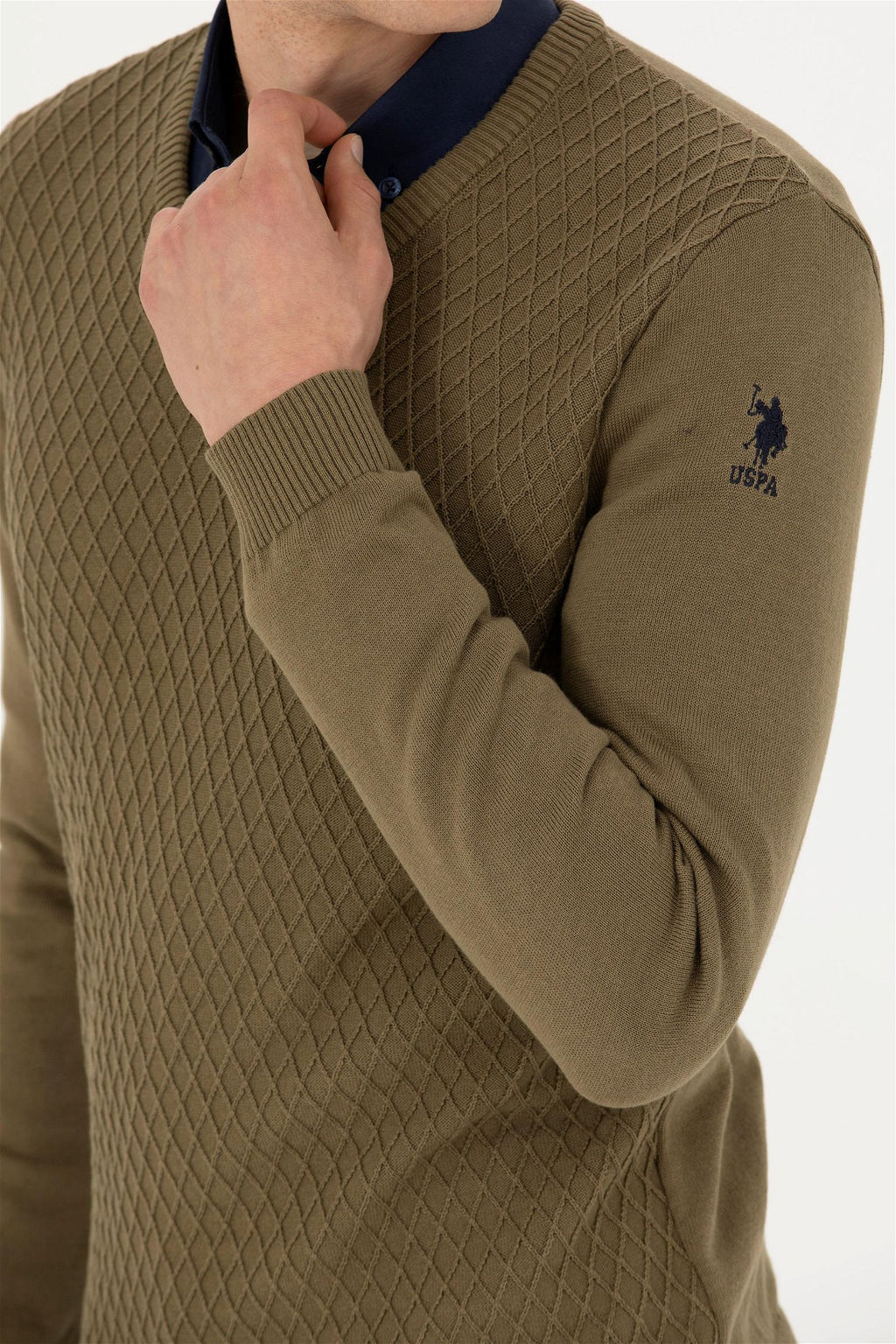 Мужской свитер цвета хаки - U.s. polo assn фото 14